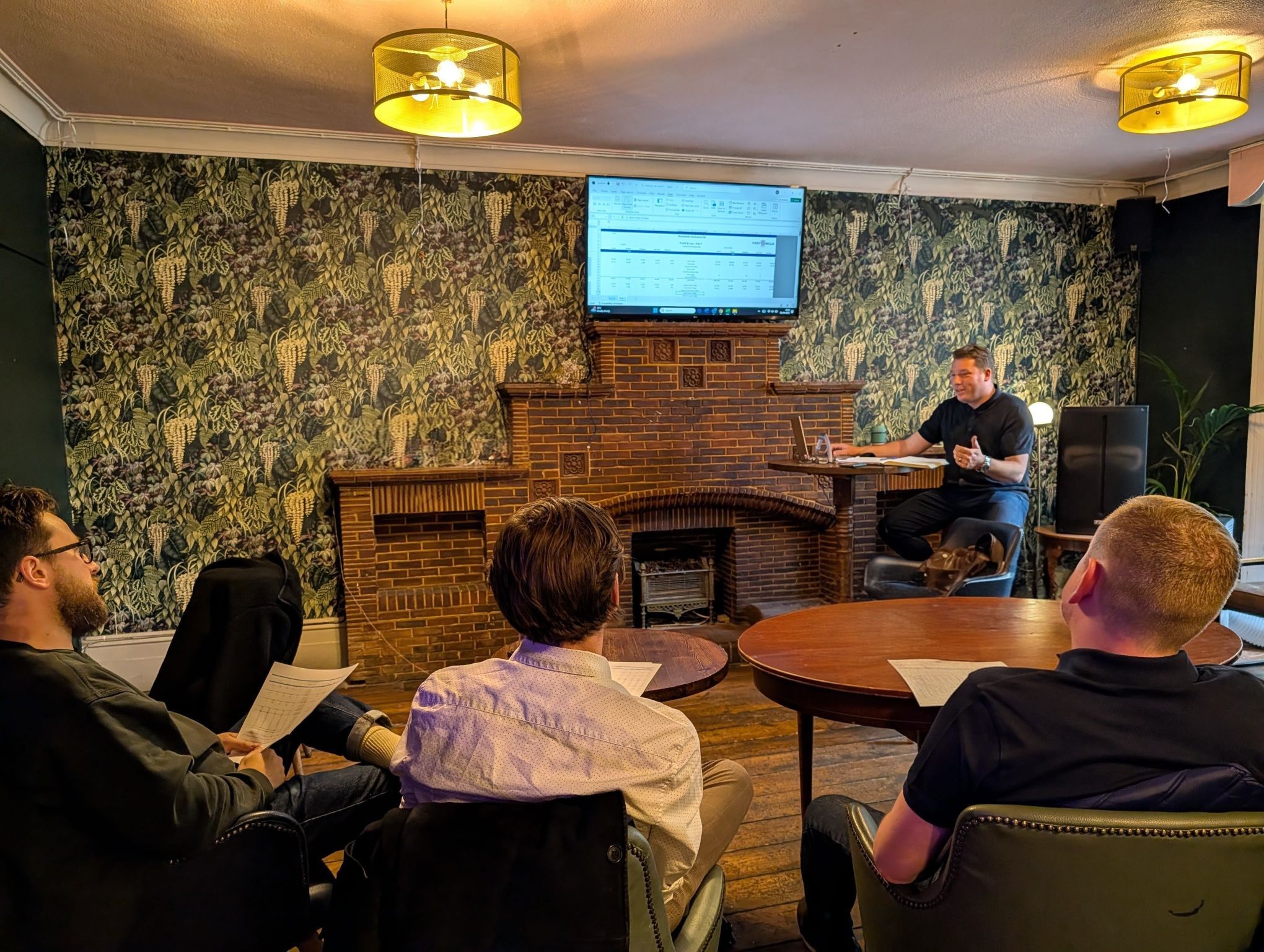 A training session for managers